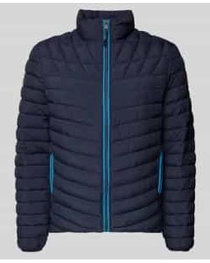 Napapijri Regular Fit Gewatteerd Jack Met Gevoerde Opstaande Kraag, Model 'Lapaz' - Blauw