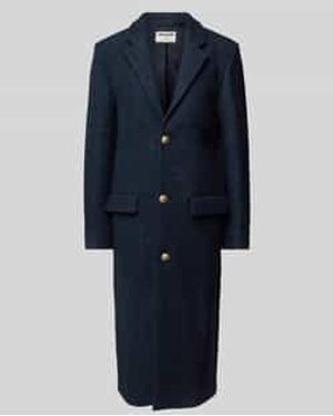 Zadig & Voltaire Lange Jas Met Reverskraag - Blauw