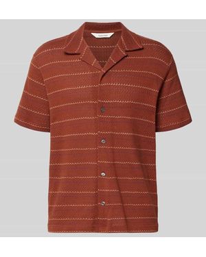 SELECTED Relaxed Fit Freizeithemd aus Baumwoll-Mix mit Viskose-Anteil Modell 'MARC' - Rot