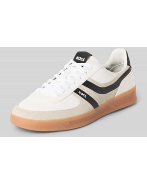 BOSS Sneaker Low mit kontrastierenden Streifen - Mehrfarbig
