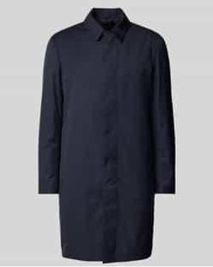 Calvin Klein Jas Met Platte Kraag - Blauw