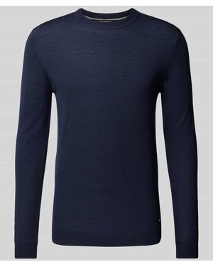 Roy Robson Strickpullover Mit Rundhalsausschnitt - Blau