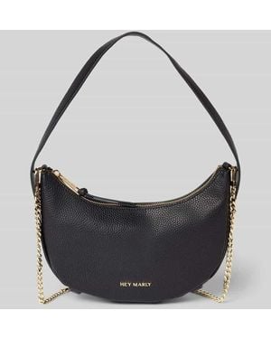 HEY MARLY Shoulder Bag aus Rindsleder-Mix Modell 'Lifetime' - Grau