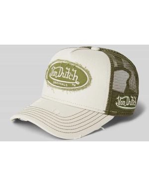 Von Dutch Trucker Cap mit Label-Patch Modell 'KALMAR' - Natur
