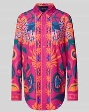 Ouí Blouse Met All-Over Print - Roze