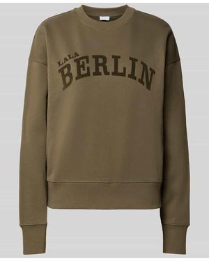 Lala Berlin Sweatshirt mit Label-Print - Grün
