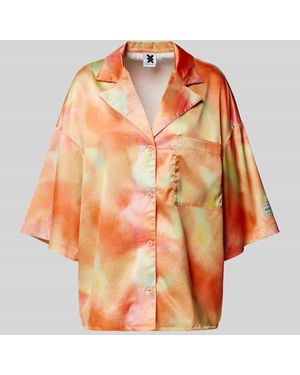 Karo Kauer Bluse Mit Brusttasche - Orange