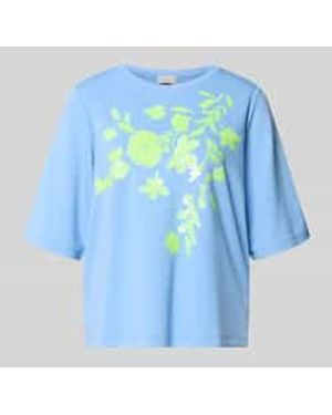Milano Italy T-Shirt Van Viscosemix Met Pailletten - Blauw
