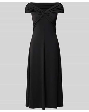MICHAEL Michael Kors Midikleid im Off-Shoulder-Design mit Stretch-Anteil - Schwarz