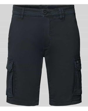 Blend Regular Fit Shorts mit Cargotaschen - Blau