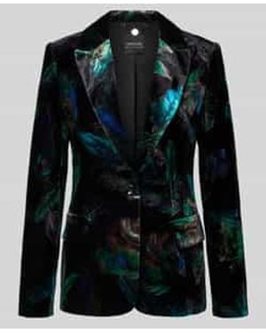 Marc Cain Slim Fit Blazer Van Wolmix Met Klepzakken - Zwart