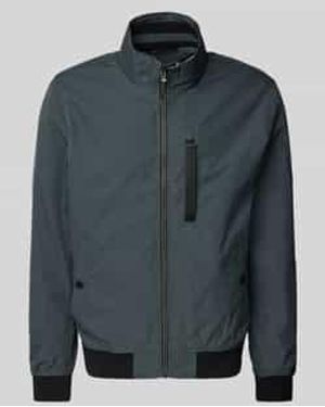 S.oliver Regular Fit Outdoorjack Met Opstaande Kraag En Contrasterende Details - Blauw