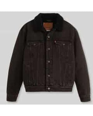 Levi's Regular Fit Jeansjack Van Puur Katoen - Zwart