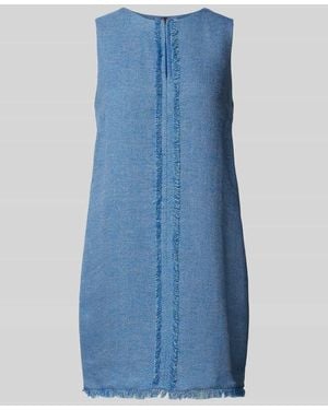 Stefanel Minikleid Mit Fransen - Blau