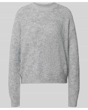 Apricot Regular Fit Strickpullover aus elastischem Woll-Mix - Grau