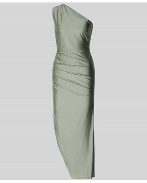 Swing Cocktailkleid im One-Shoulder-Look - Grün