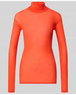 American Vintage Slim Fit Rollkragenshirt aus reiner Baumwolle - Orange
