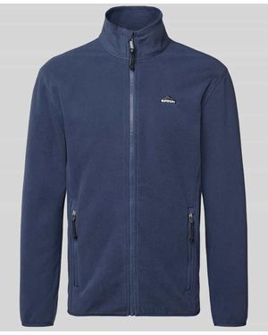 Superdry Fleecejacke mit Stehkragen - Blau