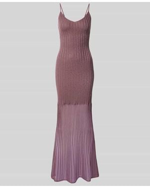 Guess Strickkleid mit Ziersteinbesatz Modell 'MEENA' - Lila