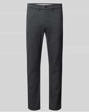 SELECTED Slim Fit Stoffen Broek Met Riemlussen - Grijs