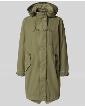 Khujo Parka mit Kapuze und Pattentaschen Modell 'FREYA' - Grün