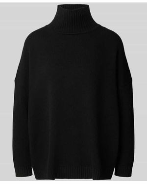 Weekend by Maxmara Oversized Rollkragenpullover aus reiner Schurwolle Modell 'BORGIA' - Schwarz