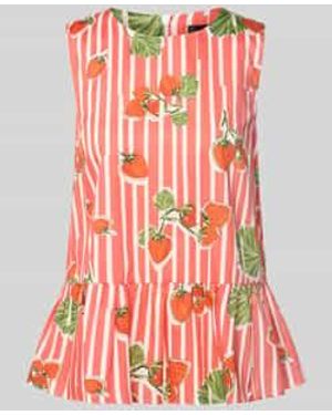 Marc Cain Blouseshirt Met Peplum - Rood