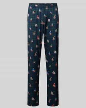Mey Relaxed Fit-pyjamabroek Met Motiefprint - Blauw