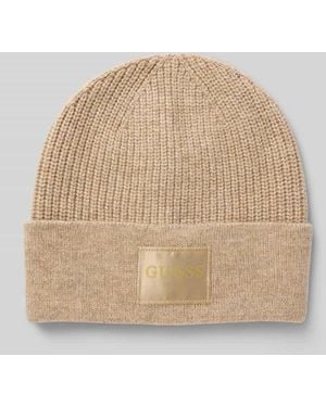 Guess Beanie mit Kaschmir-Anteil Modell 'BRENTON' - Natur