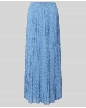 Gina Tricot Maxirock mit Spitze und elastischem Bund - Blau