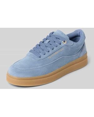 Tommy Hilfiger Low Top Sneaker in Wildlederoptik - Blau
