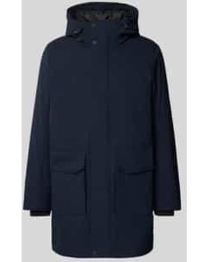 Tom Tailor Regular Fit Lange Parka Van Waterdicht Materiaal - Blauw