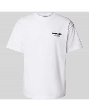 Carhartt T-Shirt Mit Label-Print Modell 'Ducks' - Weiß