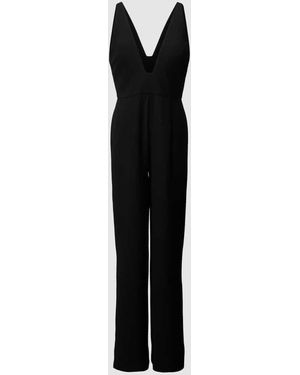 Vera Wang Jumpsuit mit Eingrifftaschen Modell 'VAHANA' - Schwarz
