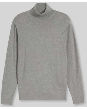 Tom Tailor Rollkragenpullover mit Feinstrickstruktur - Grau