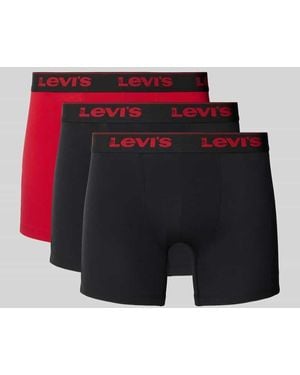 Levi's Trunks mit Logo-Stitching Modell 'Repeat' im 3er-Pack - Schwarz
