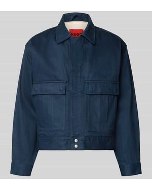 HUGO Relaxed Fit Jeansjacke aus reiner Baumwolle Modell ' 083/1' - Blau