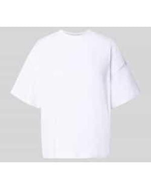 PEGADOR Oversized T-Shirt Met Motief- En Logo-Print Model 'Nivelles' - Wit