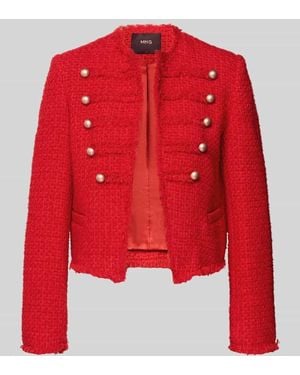 Mango Blazer in Bouclé-Optik Modell 'CAROLINA' - Rot