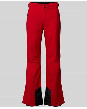 Luhta Flared Stoffhose mit Reißverschlusstaschen Modell 'KUMPULA' - Rot