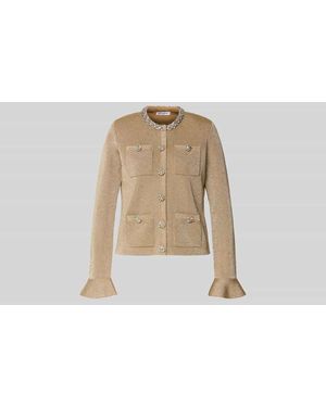 Self-Portrait Cardigan mit Viskose-Anteil - Natur