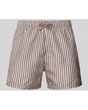 Emporio Armani Relaxed Fit Badeshorts Mit Logo-Stitching - Mehrfarbig