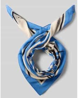 Comma, Sjaal Met Zijdege - Blauw
