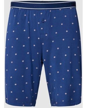 Jockey Pyjama-Shorts mit Allover-Muster - Blau