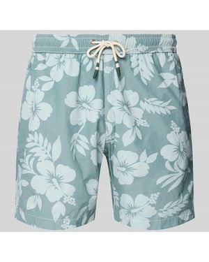 Hartford Regular Fit Badehose mit Gesäßtasche - Blau