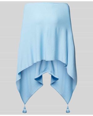 Comma, Poncho mit Quasten - Blau