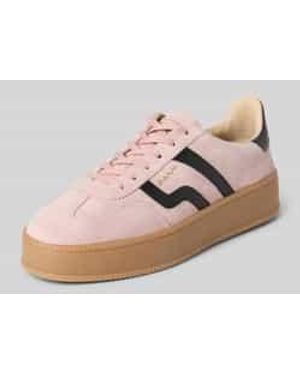 GANT Sneakers Van Leer Met Plateauzool - Roze