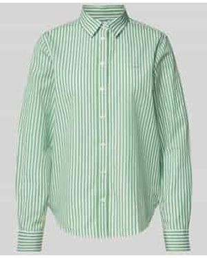 GANT Overhemdblouse Met Labelstitching - Groen