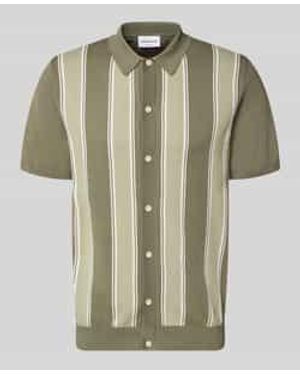 Lindbergh Polo-Cardigan Met 1/2-Mouwen - Groen