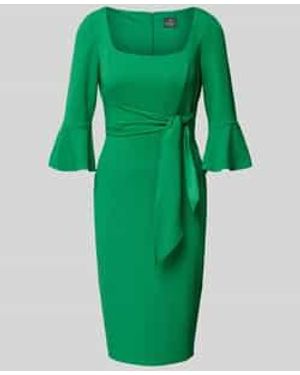Adrianna Papell Cocktailjurk Met Strikceintuur - Groen